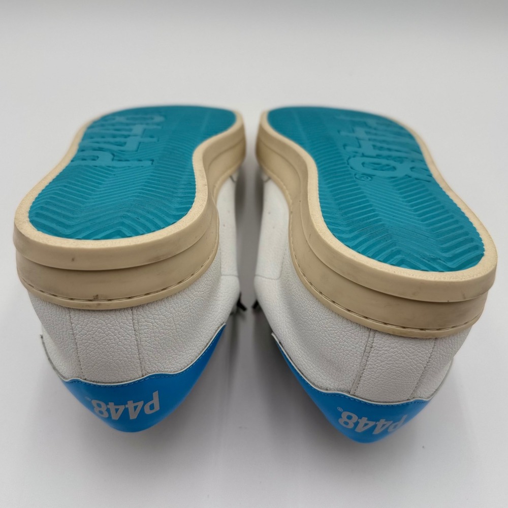 P448 John Project Sustainability Sneakers EU 45 US 11.5 White Blue Leather Italy - Picture 16 of 16